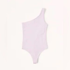 Pink one shoulder essential bodysuit